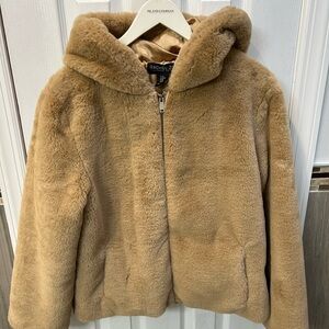 Rachel Zoe Camel Faux Fur Coat